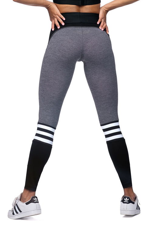 Legginsy fitness Reviver L9026/0 szary