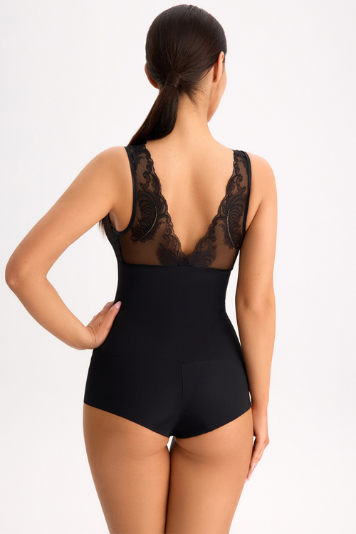 Bella Misteria 51-159 body z dekoltem w serek czarny