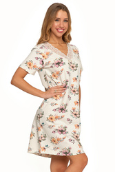 Moraj PDK2600-011 koszula nocna z dekoltem w serek patt 1-flowers