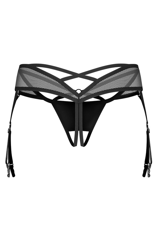 Stringi otwarte Obsessive Dominna crotchless thong black