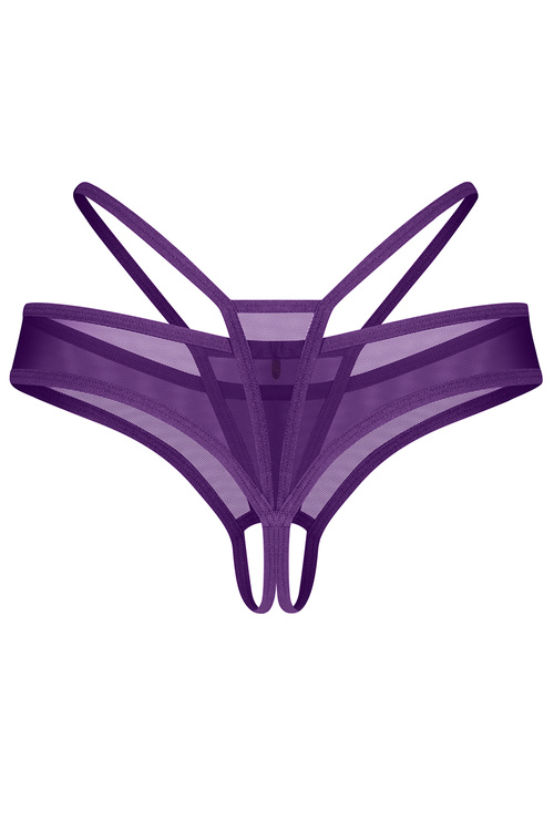 Stringi otwarte Obsessive Vivres crotchless thong violet