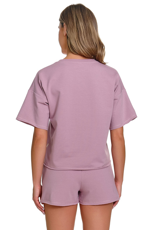 Doctor Nap SET.7450 komplet piżamowy top i szorty misty rose