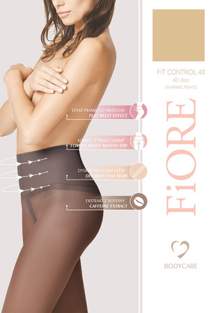 Fiore Fit Control 40 den M5205 Wyrób pończoszniczy rajstopy, tan