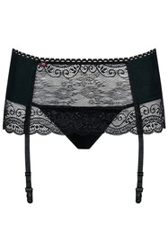 Obsessive Miamor garter belt Pas do pończoch niski, czarny
