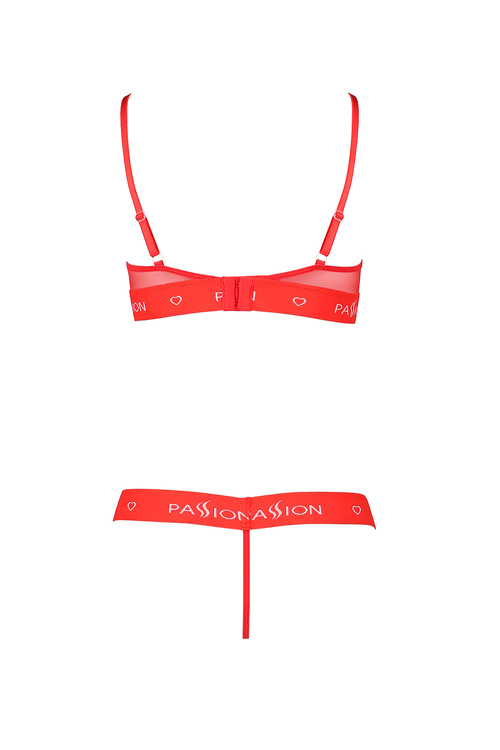 Nocna komplet biustonosz + stringi Passion Kyouka set red