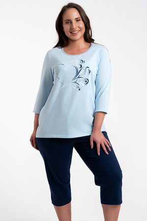 Nocna piżama Italian Fashion Arietta r.3/4 sp.3/4 niebieski 