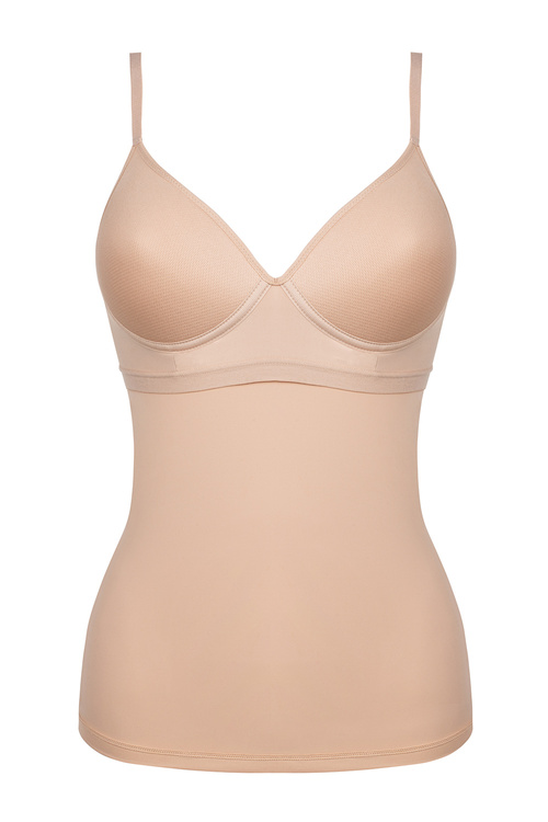 Koszulka na ramiączkach Julimex Simple Cami top bra beżowy