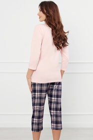 Piżama Italian Fashion Dona r.3/4 sp.3/4 łosoś/druk