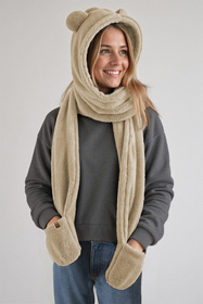 Nakrycie głowy kaptur Vivisence 70107 beżowy