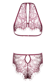 Beauty Night Jordana teddy body z koronką i siateczką purple