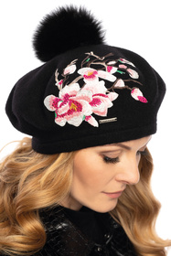 Vivisence 7067 Nakrycie głowy beret, czarny