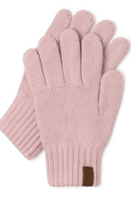 Vivisence 7014R Rękawiczki dzianinowe, pudrowy róż