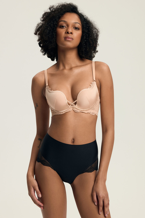 Biustonosz push-up Henderson Delis 36121 beżowy 