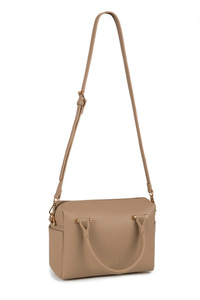 Vivisence T0018 torebka do ręki z zamkiem i odpinanym paskiem beige
