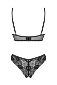 Nocna komplet biustonosz + figi Obsessive Serena Love 2-pcs set czarny