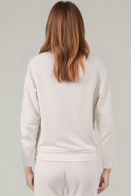 Vivisence 9004 bluza nierozpinana z okrągłym dekoltem biały