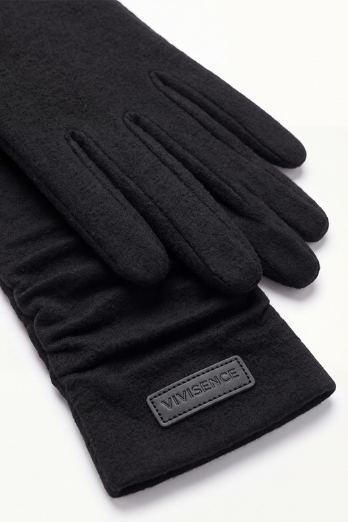 Vivisence 7226 długie rękawiczki dzianinowe damskie, black