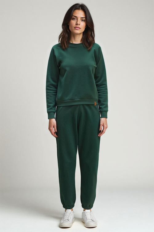 Vivisence 9004 bluza nierozpinana z okrągłym dekoltem zielony