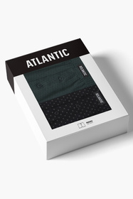 Bokserki Atlantic 2MBX-059 2-pak czarny/szmaragdowy