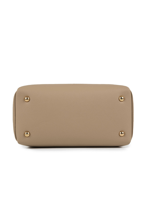 Vivisence T0018 torebka do ręki z zamkiem i odpinanym paskiem beige