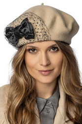 Beret Vivisence 7081 beżowy