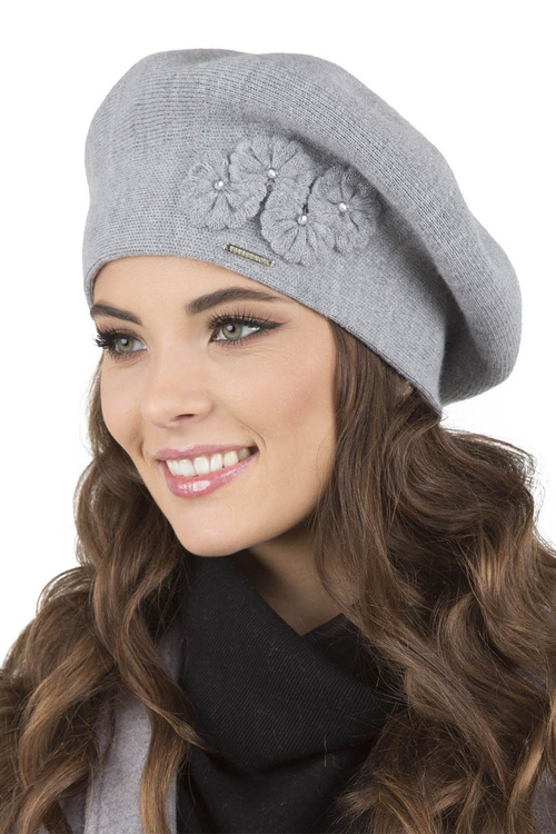 Vivisence 7006Kmpl Komplet beret+szalik, jasnoszary