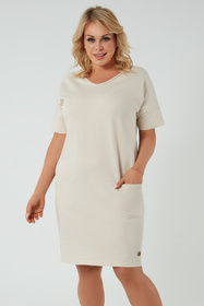 Sukienka Italian Fashion Stella kr.r. beż 