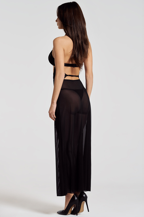 Komplet koszulka + stringi Obsessive Iliosa chemise czarny