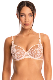 Biustonosz push-up Bella Misteria 36-76 Klasyczna Elegancja beżowo-biały