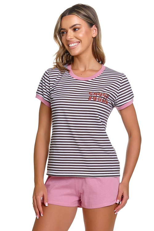 Doctor Nap PM.7403 piżama damska z kieszeniami choco rose