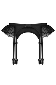 Pas do pończoch niski Obsessive Stelisa garter belt czarny