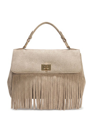 Vivisence T0036 torebka do ręki z frędzlami taupe
