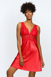 Nocna koszulka Dkaren Neema czerwony