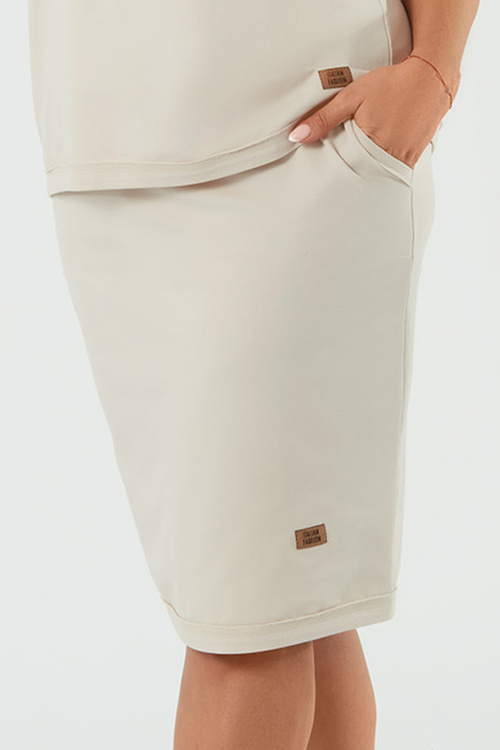 Spódnica Italian Fashion Stella midi beż
