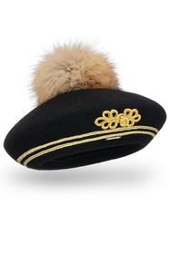 Vivisence 7066 Nakrycie głowy beret, czarny