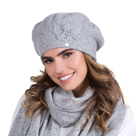 Kamea Justa Nakrycie głowy beret, szary