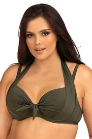 Lorin L2522/3 kostium dwuczęściowy z klamerką khaki/wzór