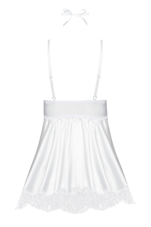 Komplet koszulka + stringi Beauty Night Eve chemise BN6548 white
