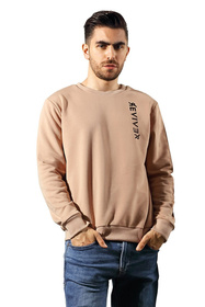 Bluza nierozpinana Reviver F5598 beżowy