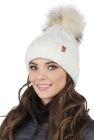 Komplet czapka+komin+rękawiczki Vivisence 7014 Kmpl+R ecru