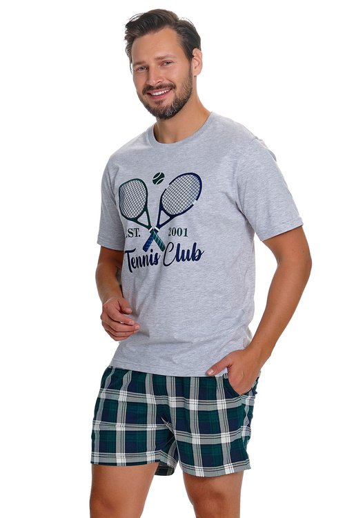 Doctor Nap PMB.7401 piżama męska krótki rękaw i szorty tennis
