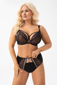 Gorsenia K975 Latika biustonosz miękki z haftem czarny