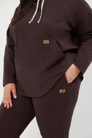 Bluza nierozpinana Italian Fashion Lagos dł.r. brąz