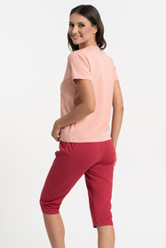 Moraj PDD3500-018 piżama damska krótki rękaw 3/4 pink