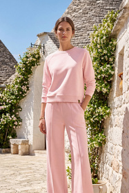 Vivisence 9004 bluza nierozpinana z okrągłym dekoltem różowy