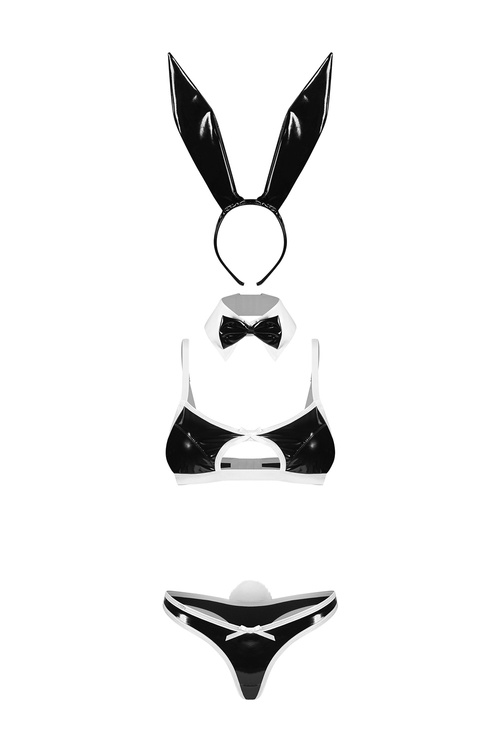 Obsessive Night Bunny kostium z króliczymi uszami, black