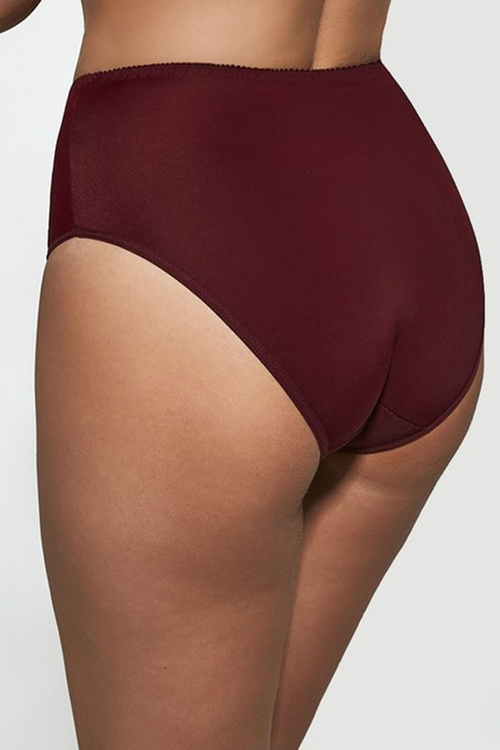Viki Style 584 Maxi figi pełne z koronkową siateczką czerwone wino