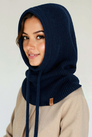 Kaptur balaclava Vivisence 70111 granatowy