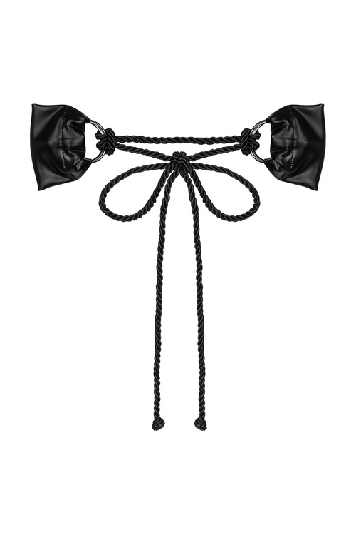 Akcesoria erotyczne kajdanki Obsessive Cordellis cuffs czarny