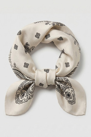 Vivisence S65-017 apaszka jedwabna paisley beżowy/czarny